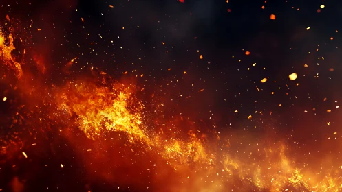 Volumetric Fire Propagation with Particle Combustion Dynamics and Radiant Energy Dispersion