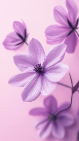 Soft-Focus Cosmos: Layered Floral Depth with Diffused Botanical Elements.