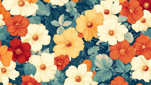 Vibrant Gerbera Daisies Bloom in Colorful Botanical Arrangement.