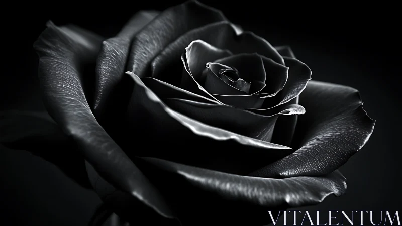 Obsidian Bloom: Where Shadows Waltz with Silver Light.