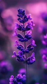 Purple Lavender Dreams: Cascading Botanical Symphony