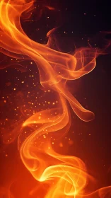 Flowing Fire Energy Phoenix Rebirth.