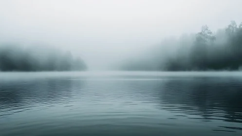 Gentle mist over quiet lake inviting a slow, peaceful pause.