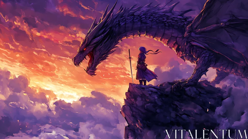 Sky edge pact between lone swordsman and twilight dragon.