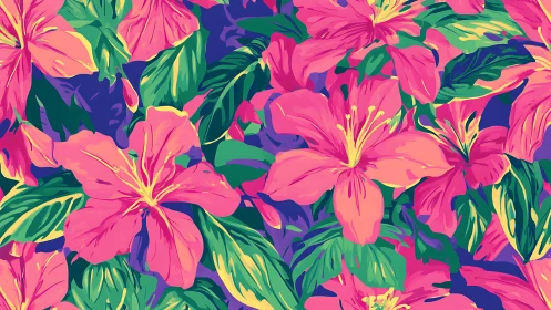 Vibrant Tropical Blooms in Joyful Garden Splendor