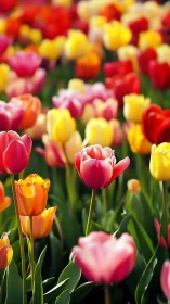 Velvet Garden Chorus: Spring's Chromatic Bloom Spectacle.