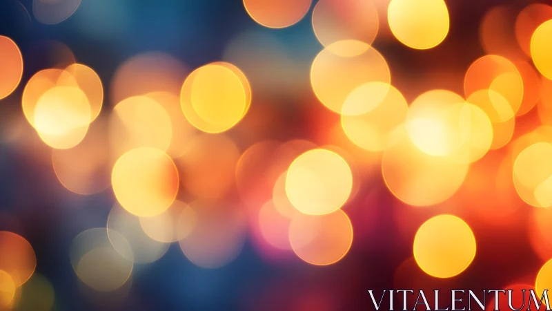 Warm golden bokeh lights on dark background, abstract style.