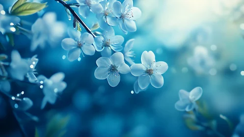 Delicate White Cherry Blossoms with Cinematic Bokeh Depth