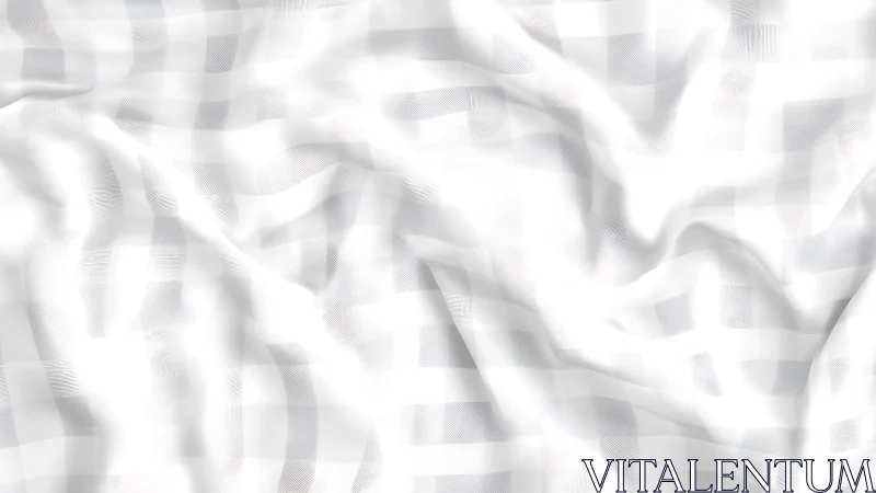 White checkered fabric texture with soft folds and realistic shading.