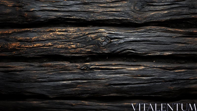 Dark weathered wooden planks with strong textured grain.