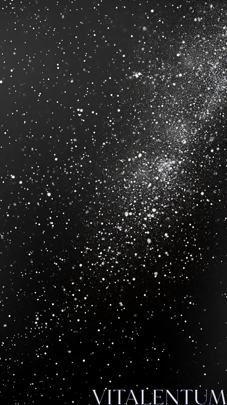 Stellar dust arcs across a deep black cosmic backdrop.