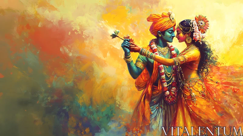 Chromatic devotional duet in expressive digital pigments.