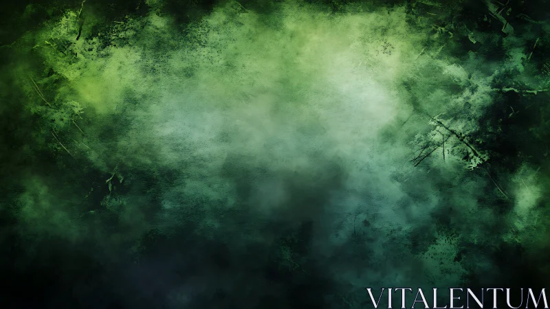 Misty green dreamscape opens into a soft, mysterious glow