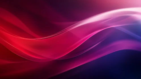 Curved translucent red and magenta bands traverse dark field