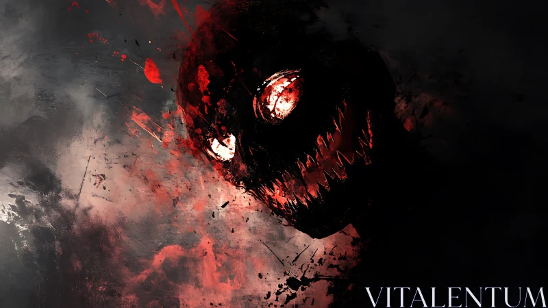 Hemorrhagic spectral visage with serrated mandibular array.