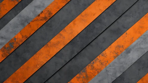 Grunge Diagonal Orange and Gray Striped Abstract Background.