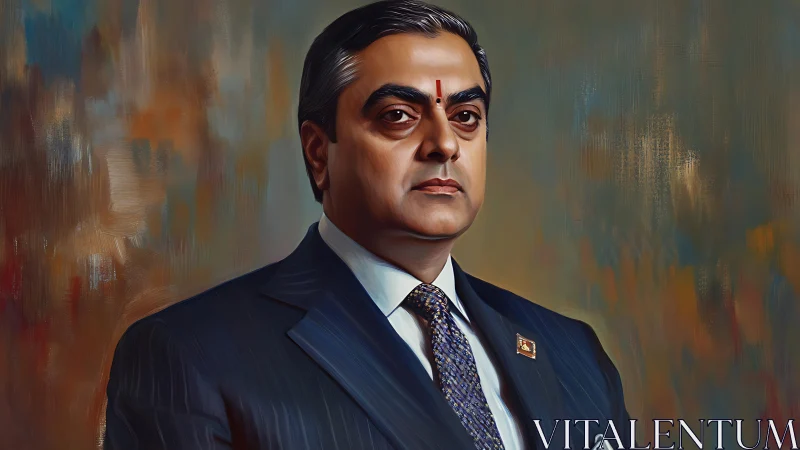 Formal portrait of dignified Indian businessman in suit