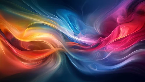 Chromatic currents colliding in a luminous dream tide.