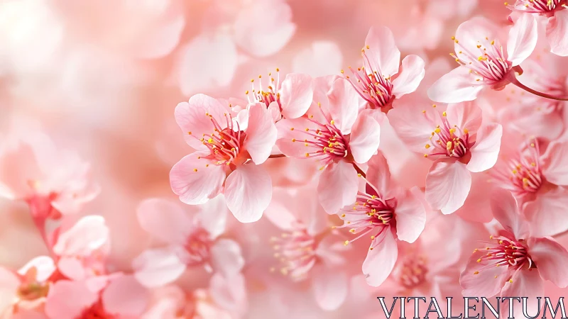 Cherry Blossoms in Soft Pink Splendor.