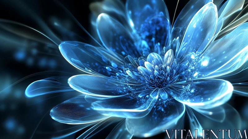 Crystal bloom pirouettes through deep-space electric glow