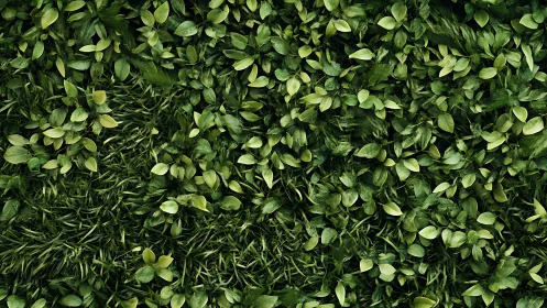 Planar foliage matrix with dense anisotropic leaf coverage.