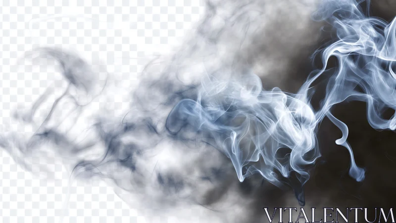 Volumetric semi-transparent smoke wisps on checkered alpha grid