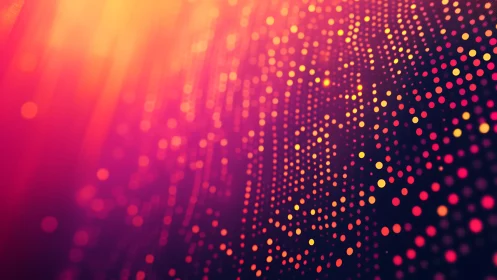 Abstract Digital Dots Pattern with Vibrant Gradient Colors.