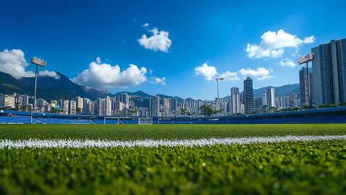 Touchline whispers beneath a skyline of concrete goalposts