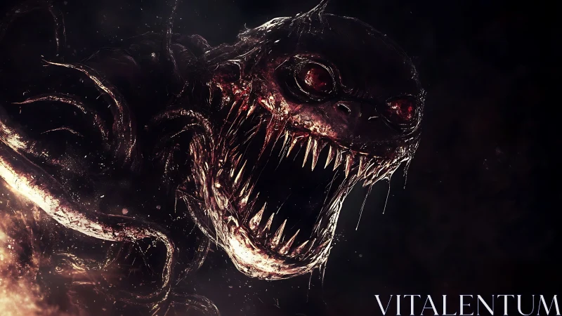 Nightmarish deep-sea creature lunges forward with razor teeth