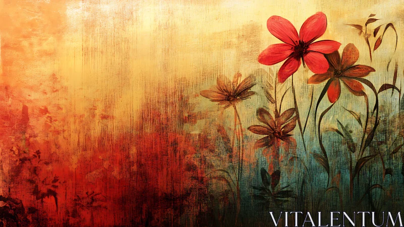 Radiant Blooms Dance Through Warm Sunset Hues