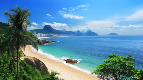 Tropical Paradise Meets Metropolis: Where Granite Peaks Frame Azure Dreams.