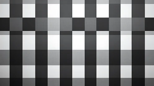 Monochrome geometric grid with alternating tonal squares.
