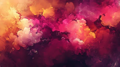 Glowing clouds of color drifting through a dreamy sunset.