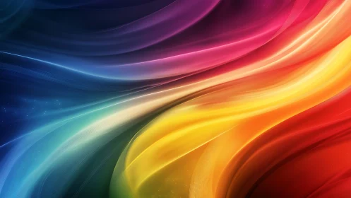 Chromatic light waves flow diagonally with dynamic gradients