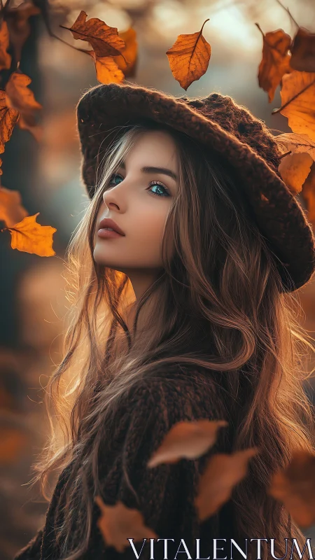 Golden autumn portrait celebrates calm, cozy forest moments
