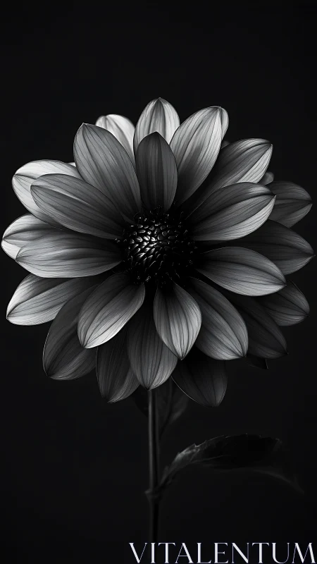 Monochrome Bloom: Nature's Sculptural Geometry Unfolds.