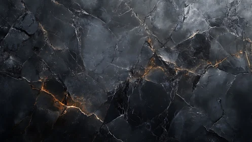 Dark fractured stone texture with ember vein illumination.