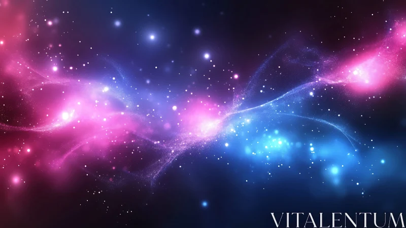 Glowing pink and blue cosmic swirl inviting quiet wonder.