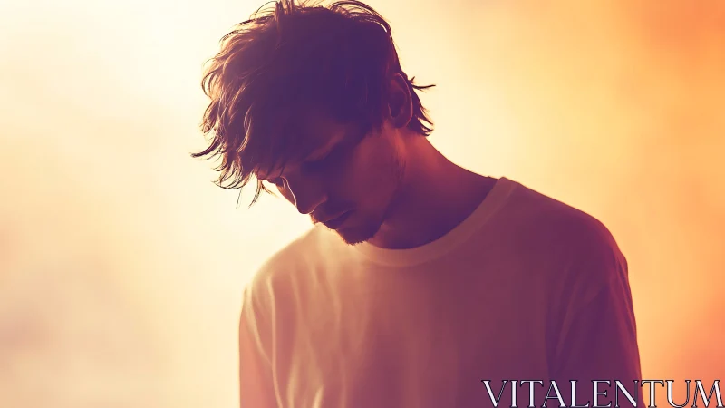 Soft golden portrait honors a quiet, reflective moment