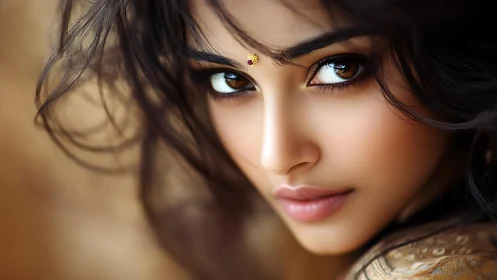 High-resolution digital portrait with macro ocular focus.