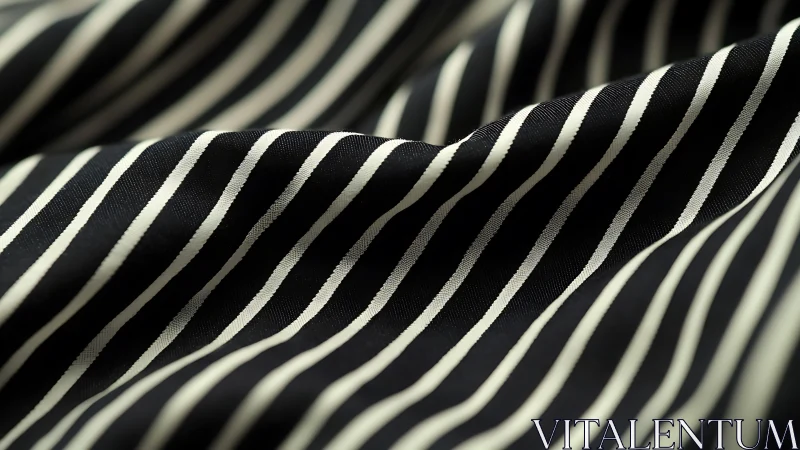 Black textile with narrow white vertical stripe pattern.