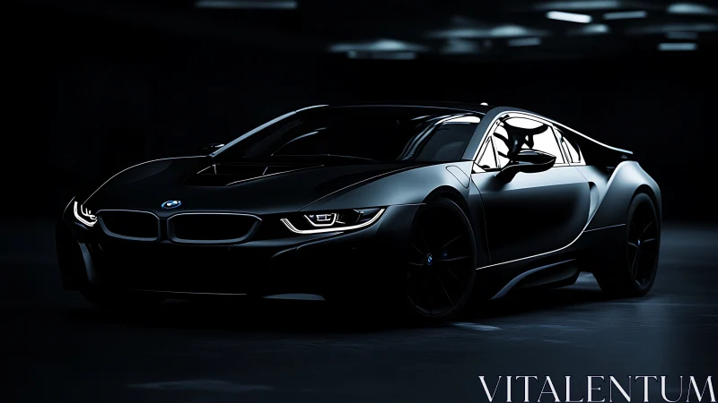 Midnight coupe prowls the shadows with razor-lit precision