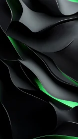 Liquid obsidian sheets reveal neon rivers beneath the dark