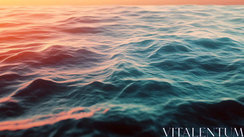 Sunlit ocean swells with cinematic teal and orange grading.