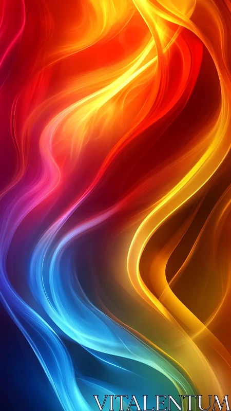 Luminous Wave Flows Through Spectrum.