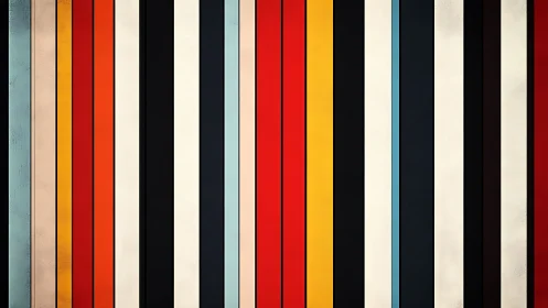 Vertical color stripes form bold retro geometric pattern.