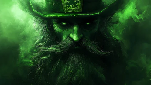 Emerald storm coils around the haunted gaze of a fae captain