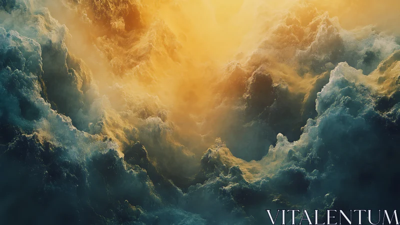 Tempest of Light: storm-sculpted clouds drink the dawn.