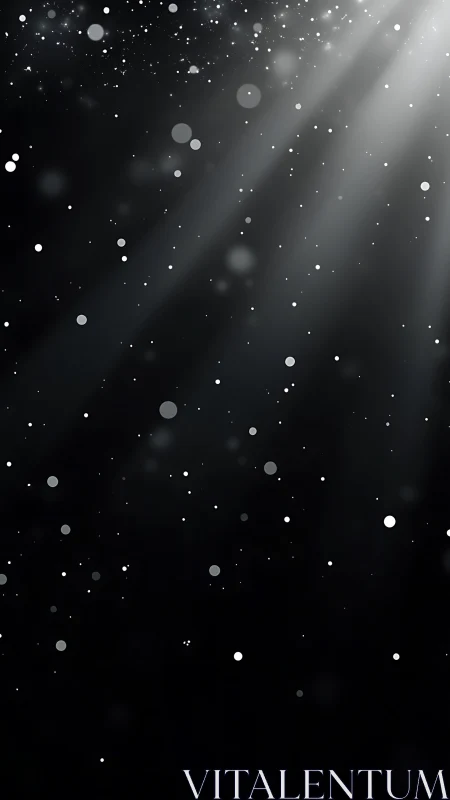 Volumetric light scattering through suspended dust particles in darkness