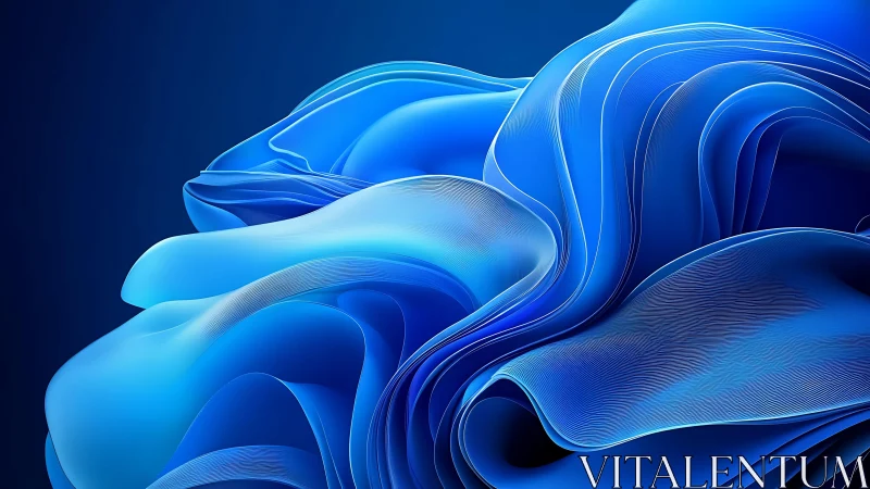 Abstract digital blue waves with soft gradients and modern style.